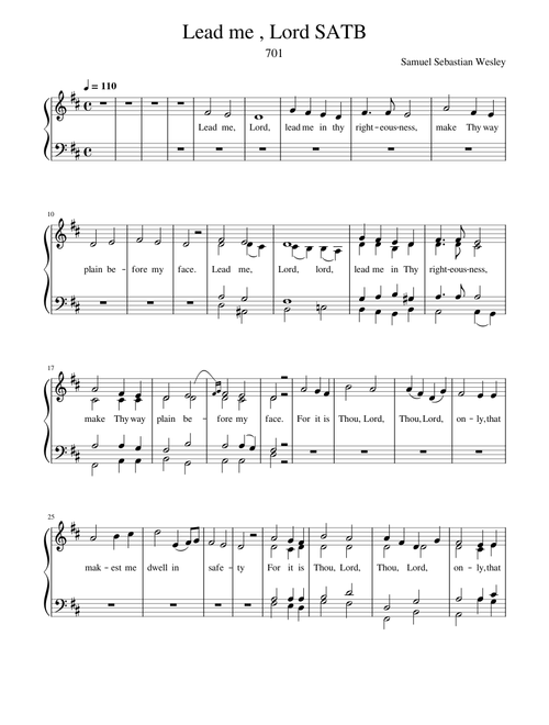 Lead me , Lord SATB
