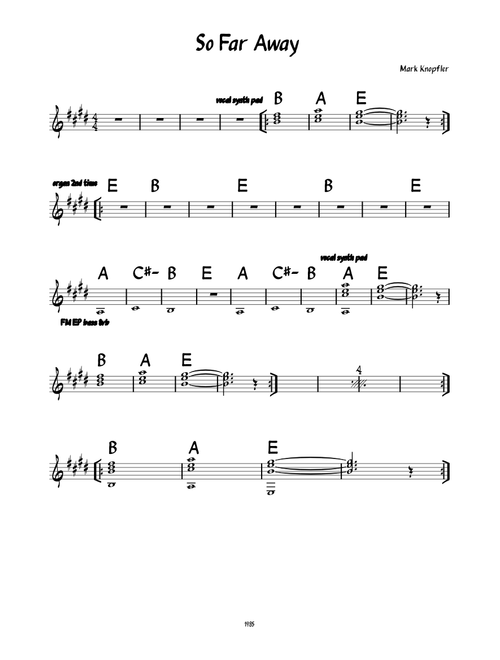 So far away – Dire Straits