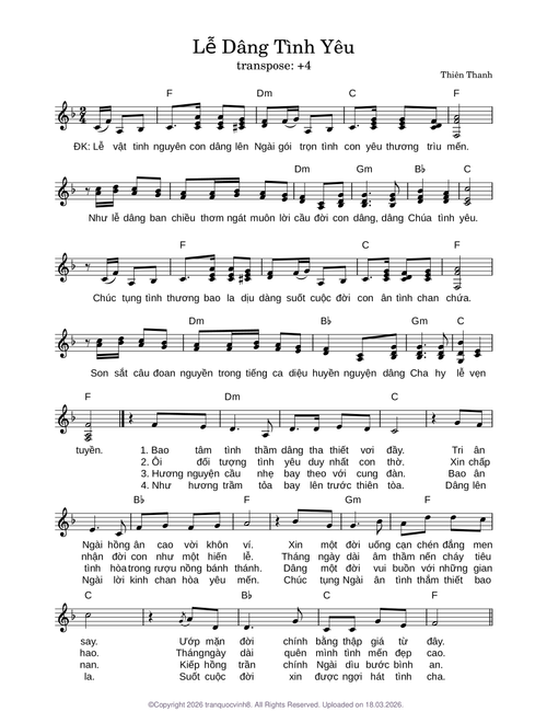 LỄ DÂNG TÌNH YÊU - THIÊN THANH(+4)