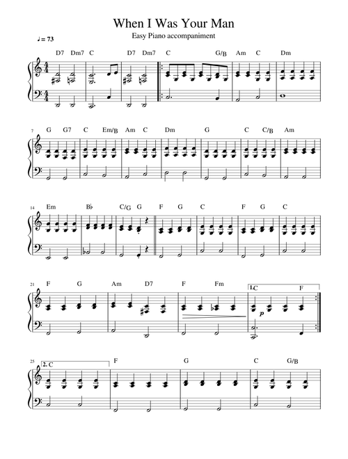 Bruno Mars - When I Was Your Man