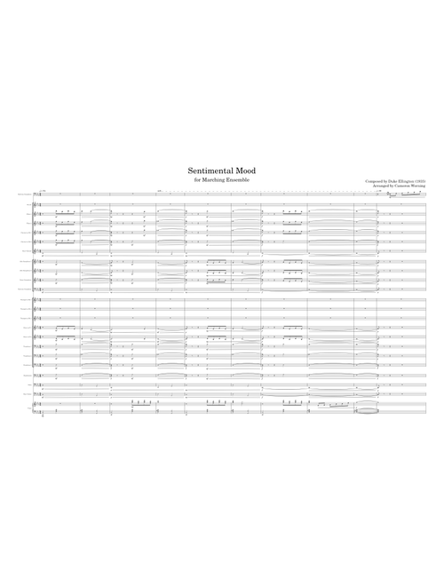 "Sentimental Mood" for Marching Ensemble - Duke Ellington, Manny Kurtz, Irving Mills