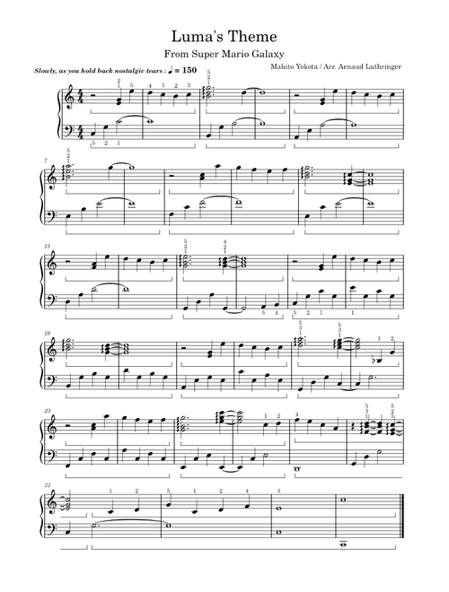 Luma's Theme – Mahito Yokota Luma's Theme (from Super Mario Galaxy) – Mahito Yokota