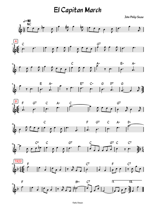 El Capitan March (Lead sheet )