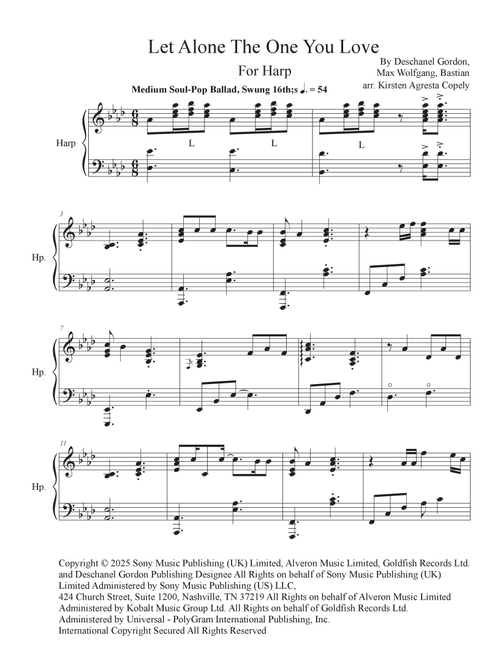 Let Alone The One You Love (Arr. Kirsten Agresta Copely) - Olivia Dean (Harp)