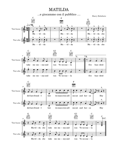 Matilda – Harry Belafonte
