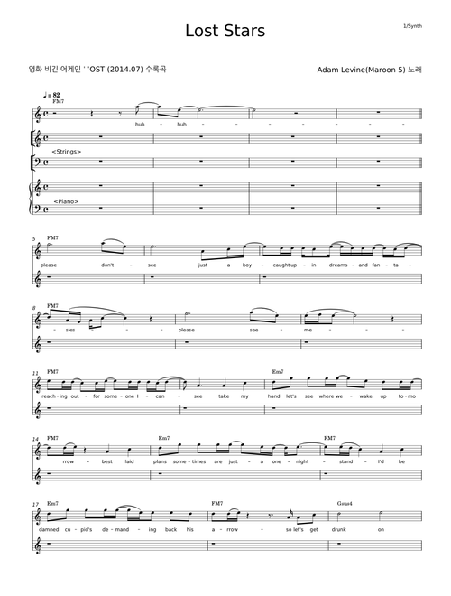Lost stars - Adam Levine