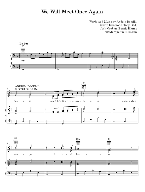 We Will Meet Once Again (feat. Josh Groban) - Andrea Bocelli, Andrea Bocelli & Sarah Brightman