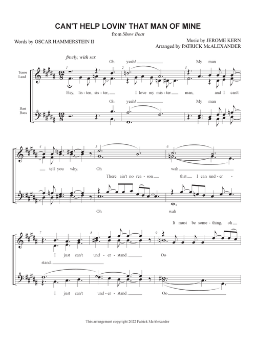 Can't Help Lovin' That Man of Mine (Arr. Patrick McAlexander) - Jerome Kern, Oscar Hammerstein II (Barbershop Quartet)