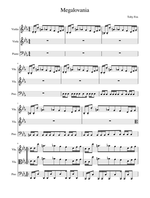 Undertale: Megalovania - Violin and Viola Duet