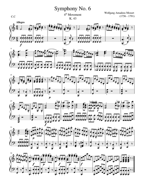Symphony No. 6 K. 43, 4th Movement – Wolfgang Amadeus Mozart