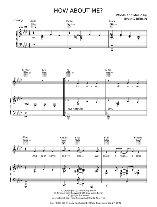 How About Me? - Al Jolson, Irving Berlin