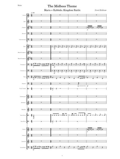 The Midboss Theme (Mario + Rabbids: Kingdom Battle) - Transcribed Score