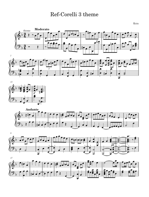 Sonata in E minor, Op.5 No.8 – Arcangelo Corelli Harpsichord variations