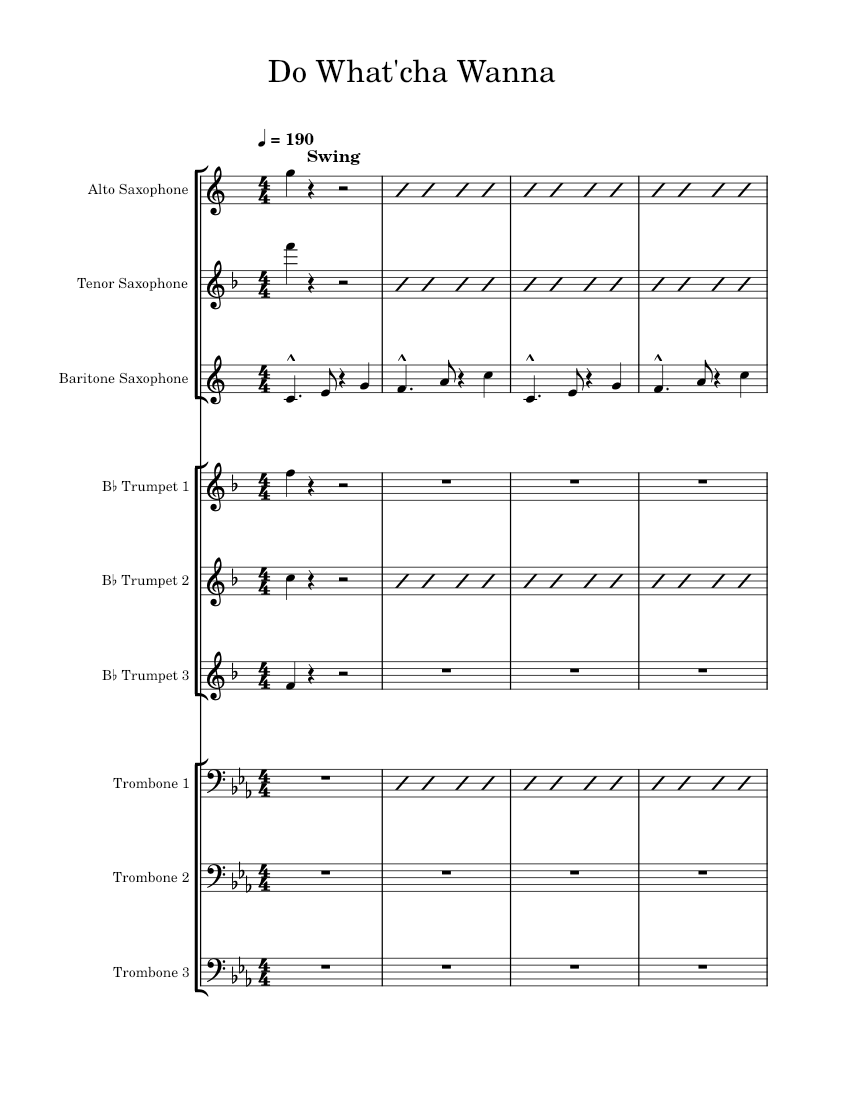 Do Whatcha Wanna Rebirth brass band Sheet music for Trombone