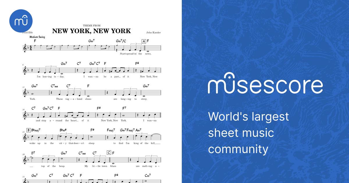 ニューヨーク　ブロードウェイ　プロム　楽譜 A Full-Speed Farewell from the New World Sheet Music for