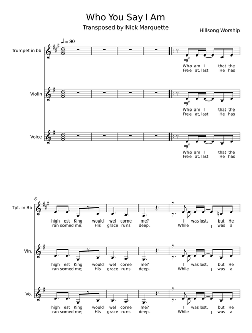 Who you say i am - Hillsong Worship