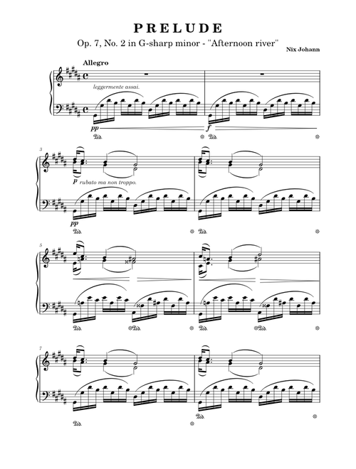 Prelude in G-sharp minor (Afternoon river) - Nix Johann