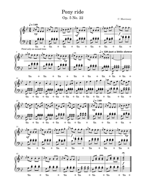 "Pony Ride" Op. 5, "24 Small Preludes" No. 22