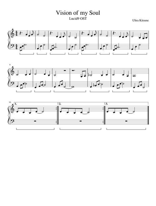 Vision of my Soul sheet music arranged by jrpear