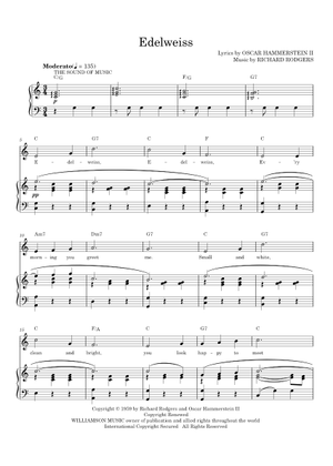 The Sound of Music Sheet Music with Chords for Piano (Solo) easy