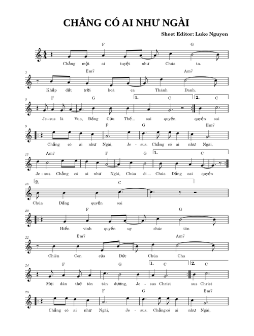 Chẳng có ai như Ngài – Luke Nguyen