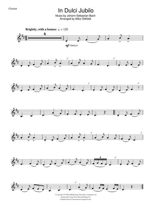 In Dulci Jubilo - Mike Oldfield (Clarinet Solo)