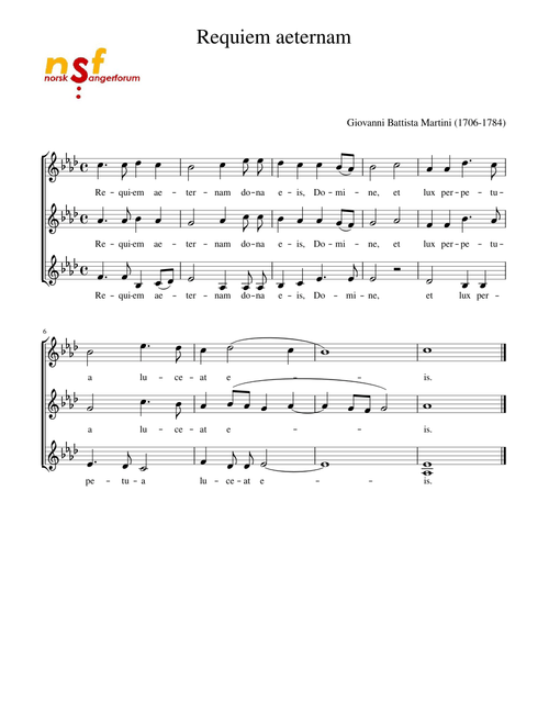 Requiem aeternam - Giovanni Battista Martini