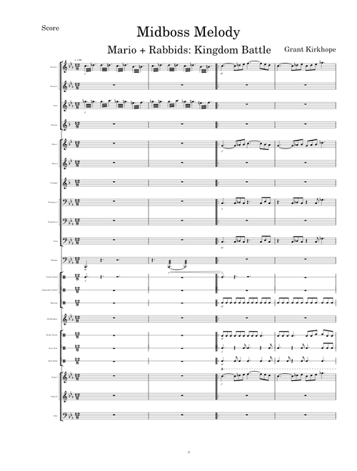 Midboss Melody (Mario + Rabbids: Kingdom Battle) - Transcribed Score