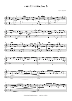 Jazz Exercise No. 2 – Oscar Peterson Sheet Music for Piano (Solo Jazz Exercise No. 2 – Oscar Peterson Sheet Music for Piano (Solo