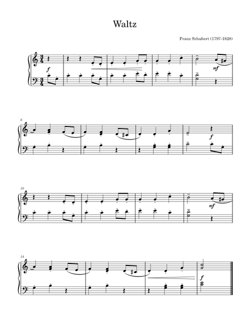 Waltz in B Minor, Op. 18 – Franz Schubert