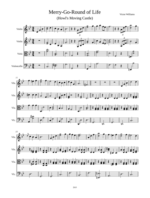 Merry-Go-Round of Life (From Howl's Moving Castle)