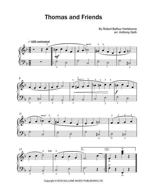 Thomas And Friends (Arr. Anthony Gath) - Robert Balfour Hartshorne (Easy Piano)