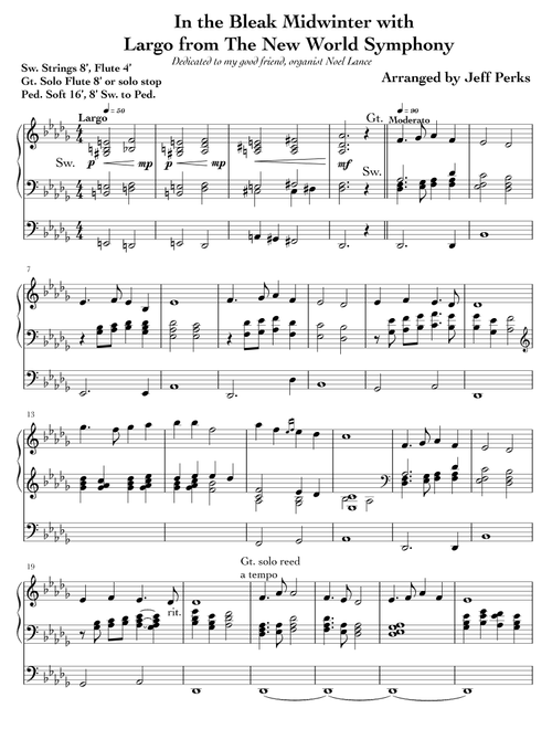 In the Bleak Midwinter / Largo from The New World Symphony (Arr. Jeff Perks) - Gustav Holst (Organ)