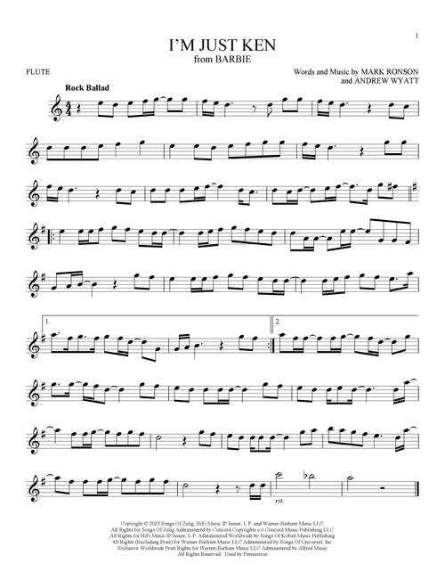 I'm Just Ken (from Barbie) - Ryan Gosling (Flute Solo)