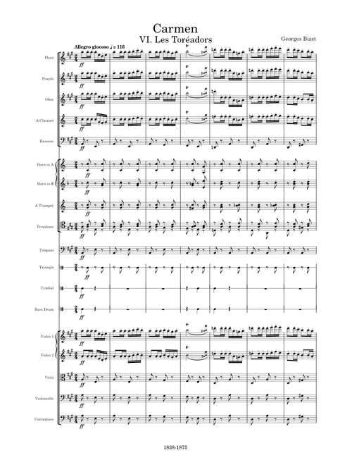 Carmen Suite No. 1: VI. Les Toréadors – Georges Bizet
