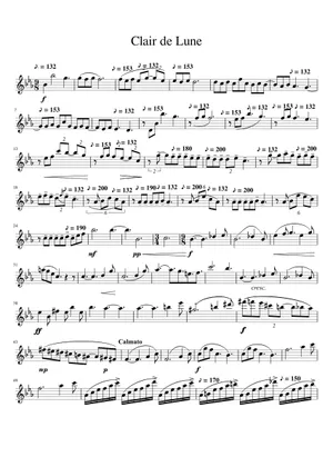 Clair de Lune Sheet music for Piano (Solo) | Musescore.com Clair de Lune Sheet music for Piano (Solo) | Musescore.com