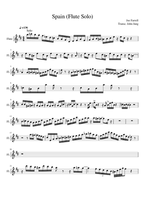 Spain(スペイン) - Chick Corea - ver.2 Sheet Music with