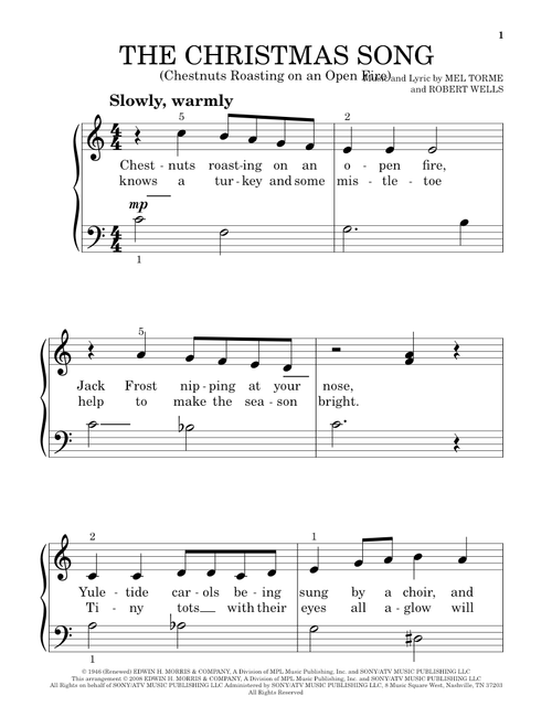 The Christmas Song (Chestnuts Roasting On An Open Fire) (Arr. Vince Guaraldi) - Mel Torme (Beginning Piano Solo)