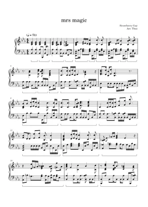 Play Official version of Mrs Magic Sheet Music by Strawberry Guy for ...