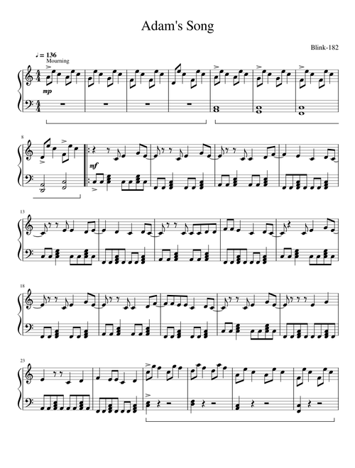 Adam's Song for Piano