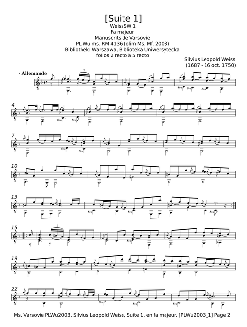 Suite SW.48 - Sylvius Leopold Weiss