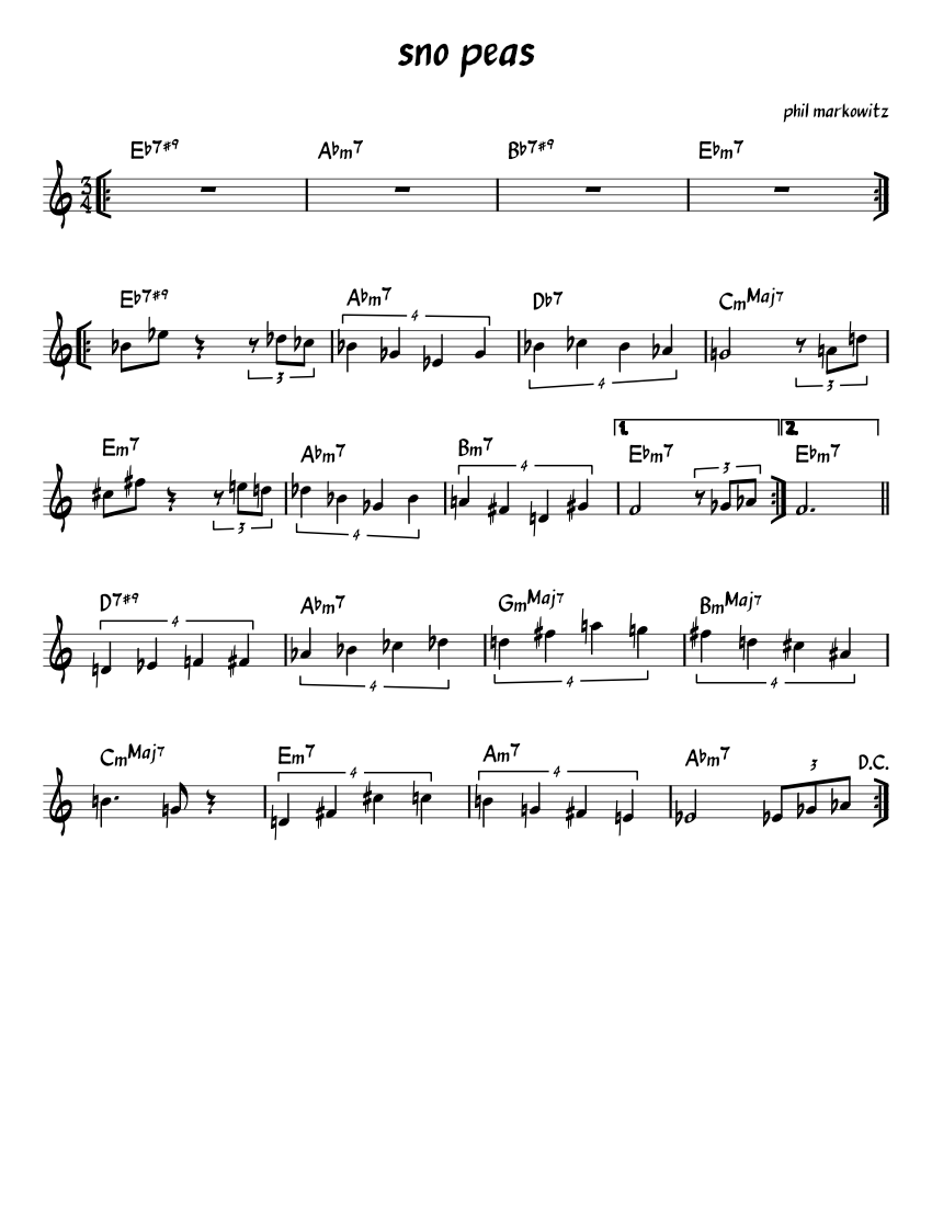 sno peas Sheet music for Piano (Solo)