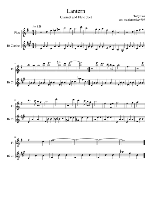 Lantern (Clarinet and Flute duet)