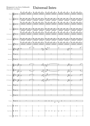 Universal Pictures Intro (10th Logo) – Jerry Goldsmith Sheet Music for ...