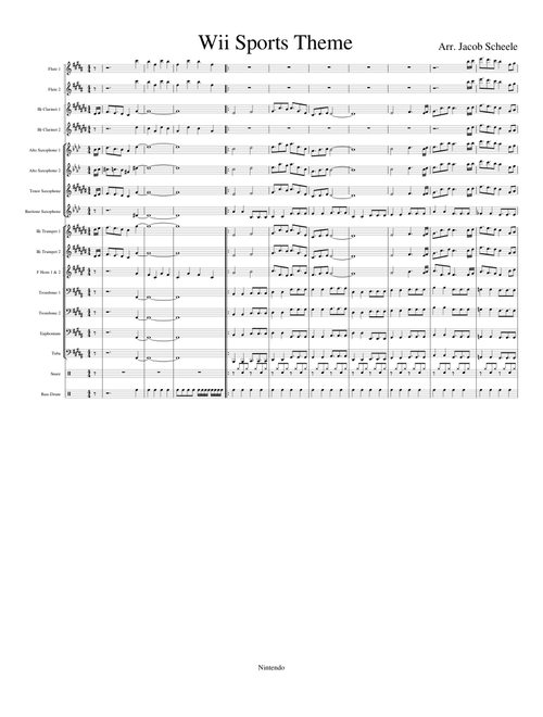 Wii Sports Theme for band