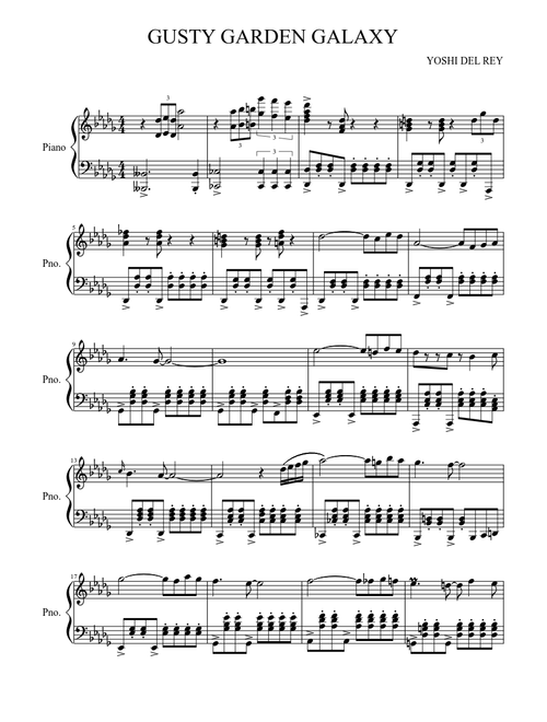 Gusty Garden Galaxy (Piano Solo)
