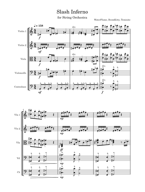 Slash Inferno for String Quintet