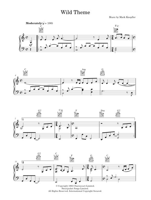 Wild theme - Mark Knopfler (Piano Solo)
