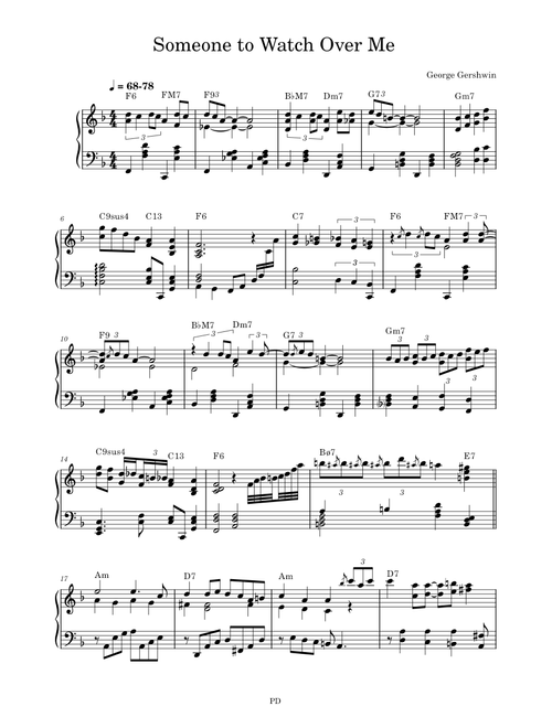 Someone To Watch Over Me – George Gershwin, Ira Gershwin Someone to Watch Over Me