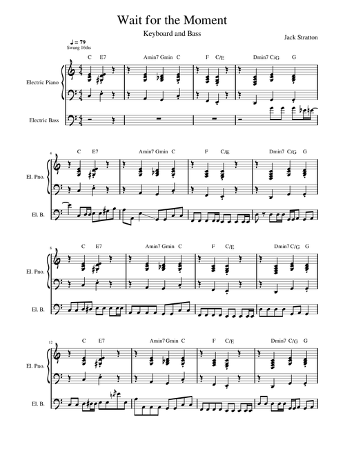 Wait for the Moment - Keyboard & Bass